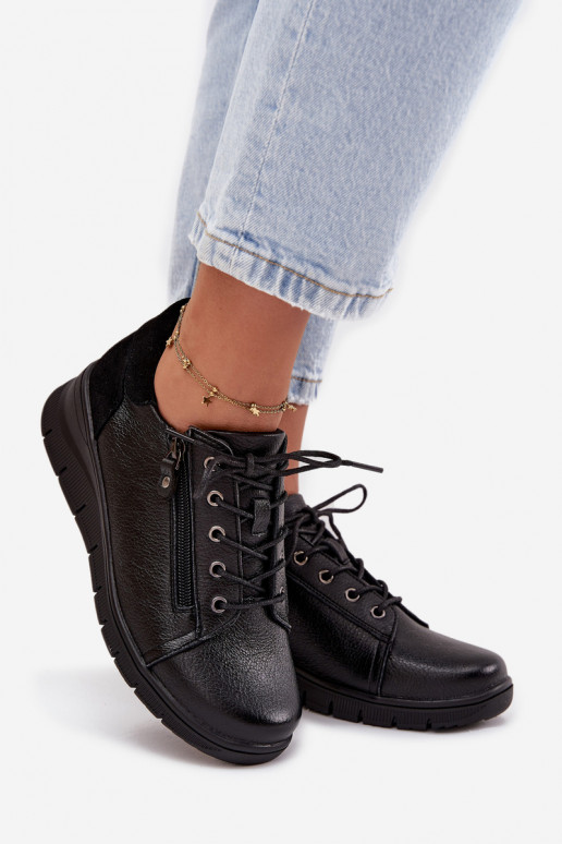 Oda batai Moteriškas Ant platformos Vinceza 39964 juodos spalvos Oda batai Moteriškas Ant platformos Vinceza 39964 juodos spalvos