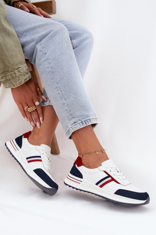 sportiniai bateliai Oda Moteriškas Baltos-tamsiai mėlynos spalvos Lorvessa