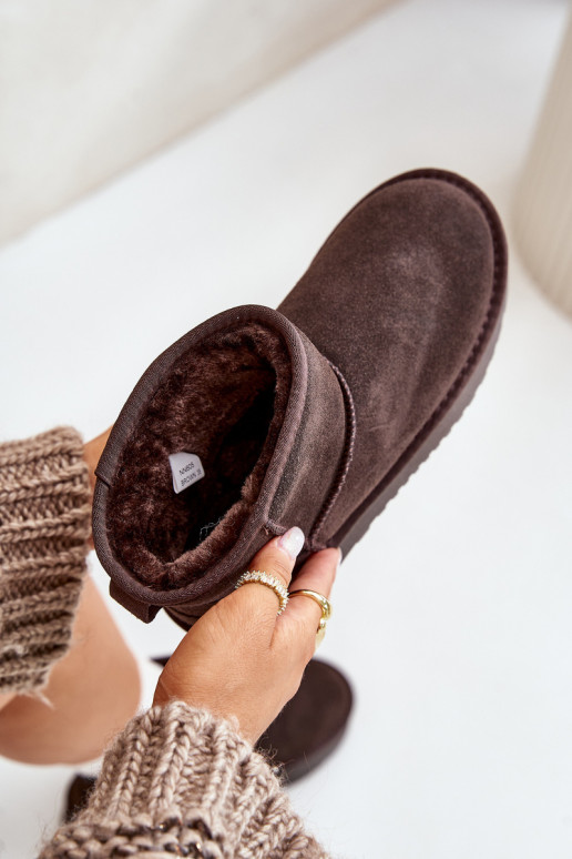 Oda iš zomšos sniego batai su platforma Dėl Kubo rudos spalvos Rianaella Oda iš zomšos sniego batai su platforma Dėl Kubo rudos spalvos Rianaella