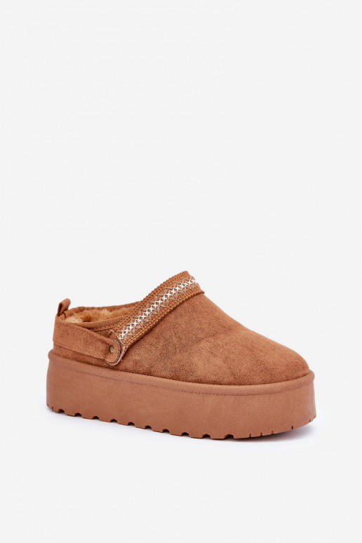 sniego batai Su puošniais Haftem rudos spalvos Selithria