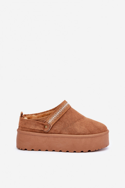 sniego batai Su puošniais Haftem rudos spalvos Selithria