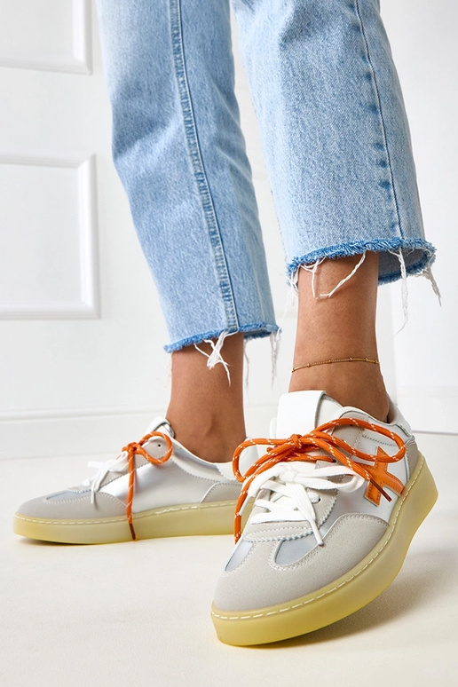 Sidabriniai sportbačiai su platforma...