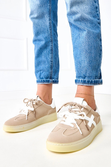 Rudi sportbačiai su platforma ir baltu įdėklu Eriksen