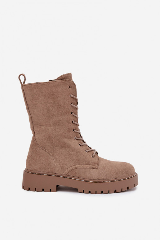 Darbiniai kulkšnies batai Moteriškas pašiltinti chaki spalvos Tai turirvielle