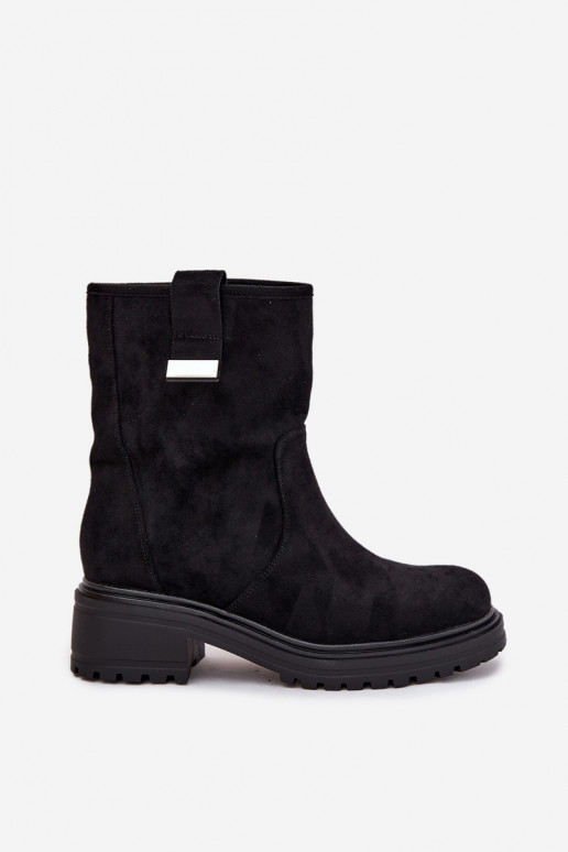 pašiltinti Moteriški aulinukai Ant žemo kulno juodos spalvos Mirellea pašiltinti Moteriški aulinukai Ant žemo kulno juodos spalvos Mirellea