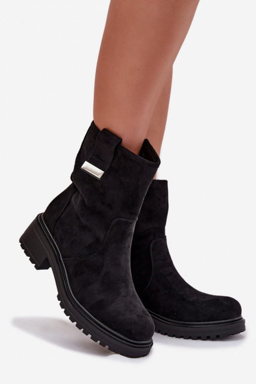 pašiltinti Moteriški aulinukai Ant žemo kulno juodos spalvos Mirellea pašiltinti Moteriški aulinukai Ant žemo kulno juodos spalvos Mirellea