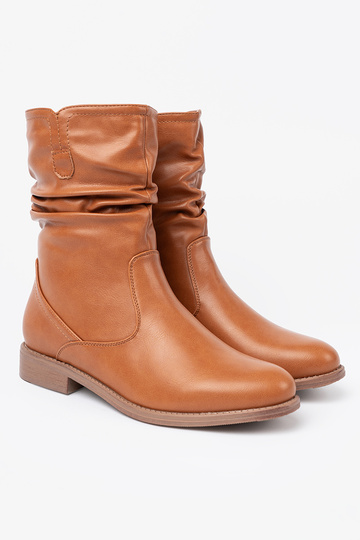 KomfortoĮe batai karmeloĮe z marszczeniami