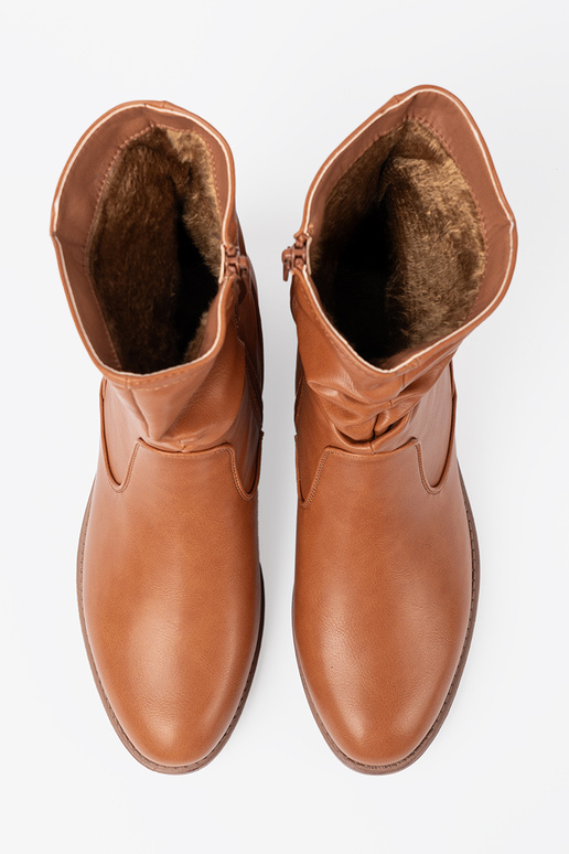 KomfortoĮe batai karmeloĮe z marszczeniami