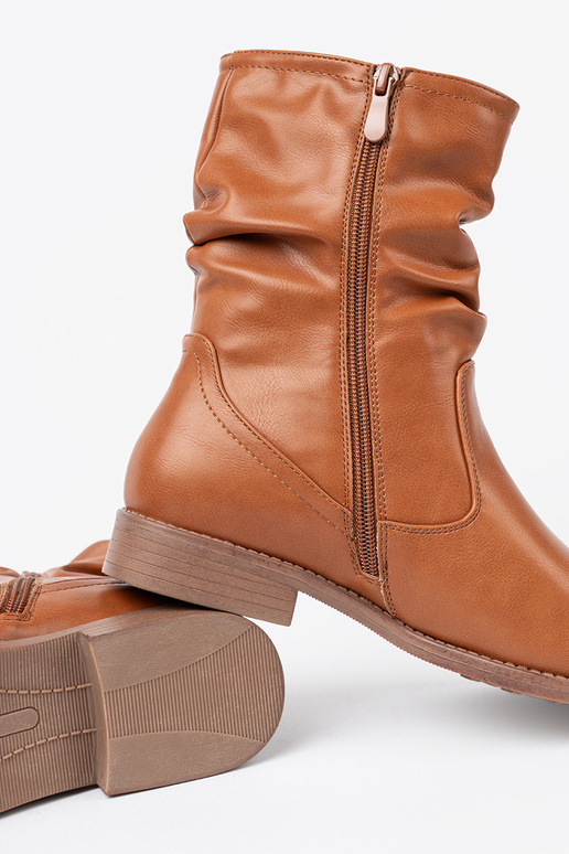 KomfortoĮe batai karmeloĮe z marszczeniami