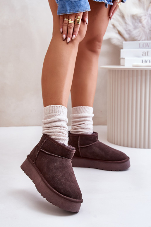 Tai turidingi iš zomšos Žemas sniego batai rudos spalvos Nucca Tai turidingi iš zomšos Žemas sniego batai rudos spalvos Nucca