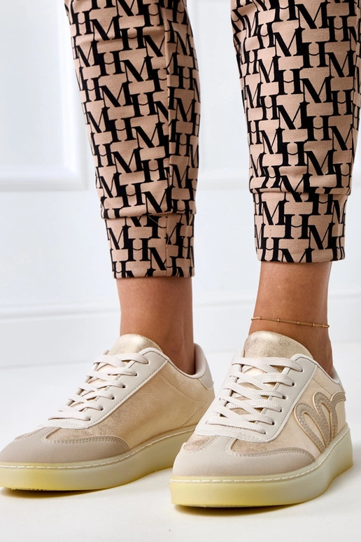 Smėlio spalvos sportiniai bateliai su...