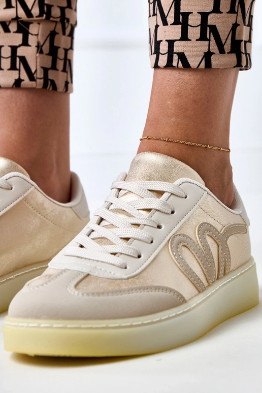 Smėlio spalvos sportiniai bateliai su...