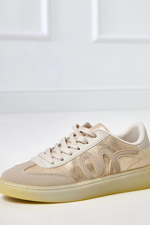 Smėlio spalvos sportiniai bateliai su...