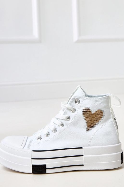 Balti aukšti sportbačiai su platforma...