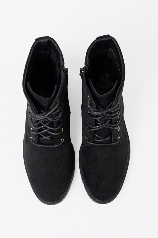 Patogus juodos spalvos batai z okrągłym noskiem