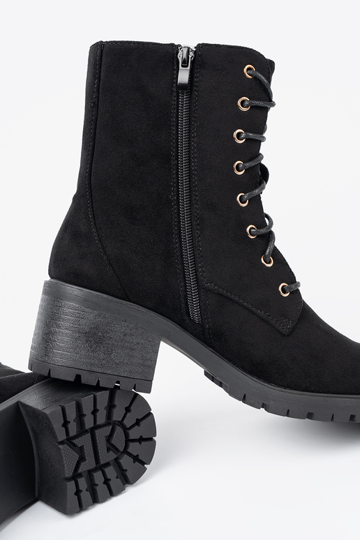 Patogus juodos spalvos batai z okrągłym noskiem