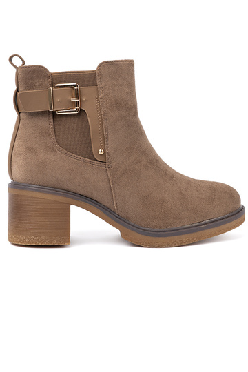 Stilingas batai smėlio spalvos su patogiu kulniuku 2