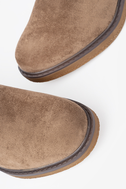 Stilingas batai smėlio spalvos su patogiu kulniuku