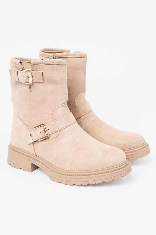 Stilingas jsnosmėlio spalvos batai su dekoratyvinėmis sagtimis