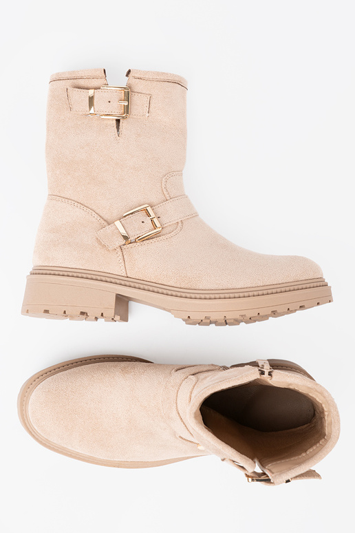 Stilingas jsnosmėlio spalvos batai su dekoratyvinėmis sagtimis