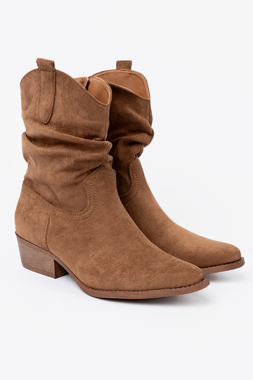 rudos spalvos moteriški batai o klasycznym kroju