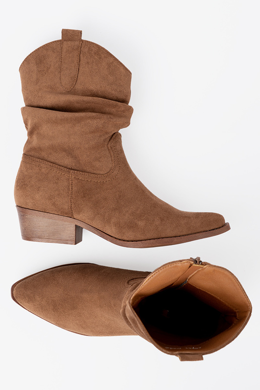 rudos spalvos moteriški batai o klasycznym kroju