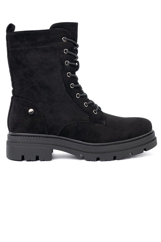 juodos spalvos suvarstytas auliniai batai na masyĮnej podeszĮie