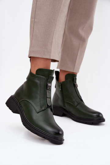 pašiltinti Moteriški aulinukai Į Pilį Su puošniais Detalem chaki spalvos Roselle