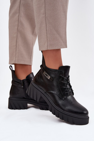 Žemas pašiltinti Moteriški aulinukai Klocke su dekoruotais kulnais juodos spalvos Therisse