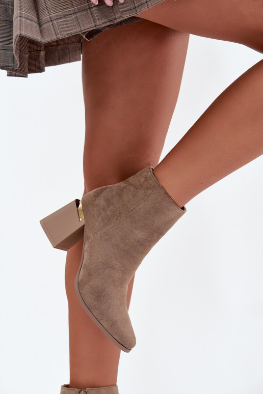 pašiltinti Moteriški aulinukaisuiš eko zomšosu smėlio spalvos Brivelle