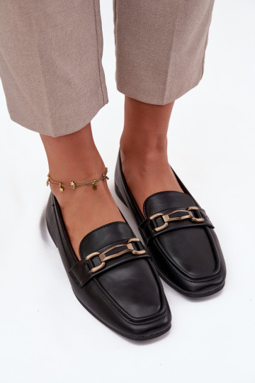 batai Mokasinai Moteriškas su ornamentais juodos spalvos Priscelle