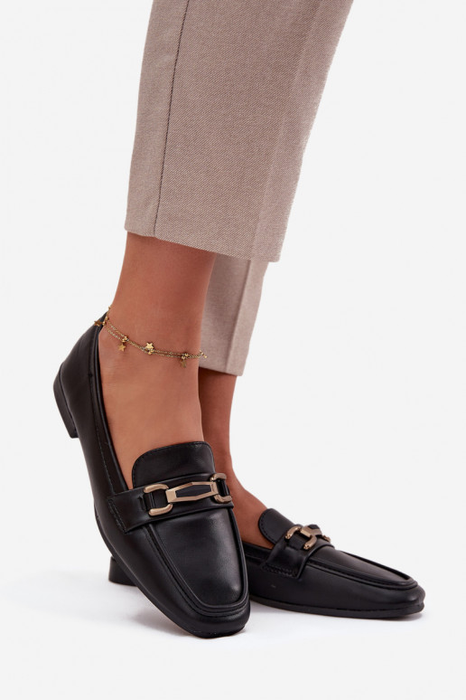 batai Mokasinai Moteriškas su ornamentais juodos spalvos Priscelle