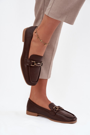 batai Mokasinai Moteriškas su ornamentais rudos spalvos Priscelle