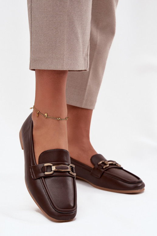 batai Mokasinai Moteriškas su ornamentais rudos spalvos Priscelle