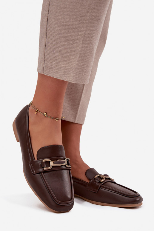 batai Mokasinai Moteriškas su ornamentais rudos spalvos Priscelle