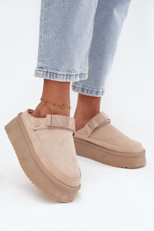 sniego batai Moteriškas su platformasusu limpančiu užsegimuem dramblio kaulo spalvos Jorielle