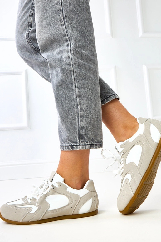 Balti-smėlio spalvos sportiniai...