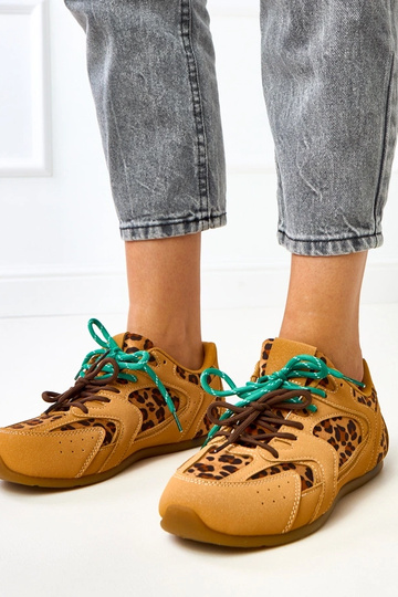 Leopardo rašto sportiniai bateliai su dvigubu raišteliu Casey