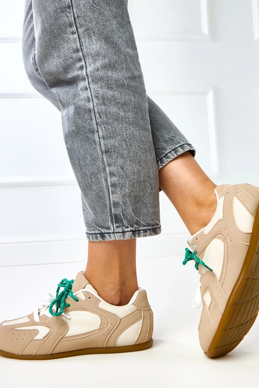 Smėlio spalvos sportiniai bateliai su...