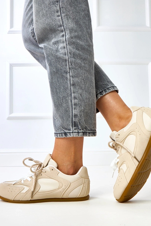 Smėlio spalvos sportiniai bateliai su...