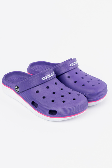 Violetinės spalvos batai typu Crocs