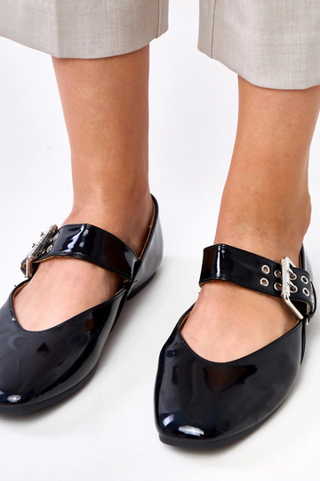 Juodos lakinės balerinos su... 2