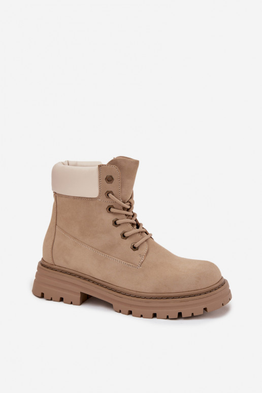 batai Moteriškas su raišteliais smėlio spalvos Norena batai Moteriškas su raišteliais smėlio spalvos Norena