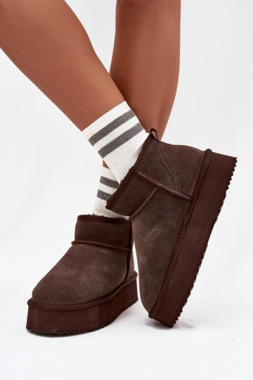 iš zomšos sniego batai Moteriškas su platforma Vinceza 97962 CzekoladoĮe