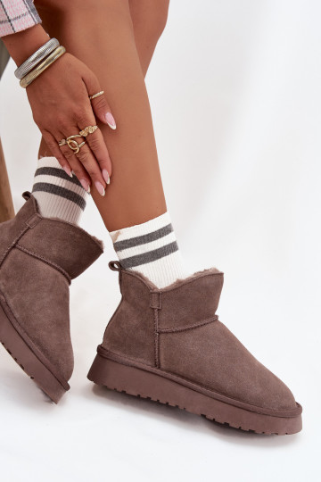 sniego bataisuĮjungtaturalnego iš zomšosu pašiltinti su kailiuku viduje Vinceza 97961 rudos spalvos