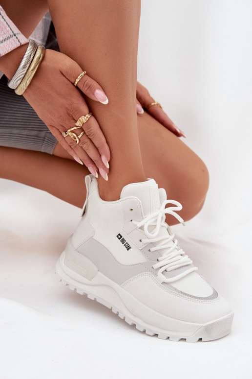 sportiniai bateliai Moteriškas su platforma Big Star SS274510 baltos spalvos