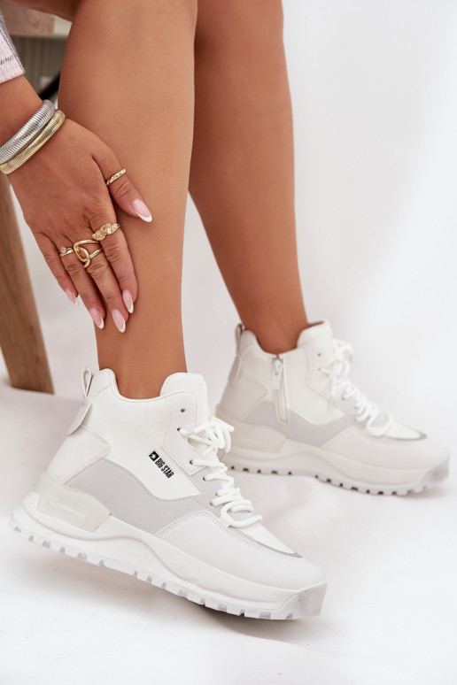 sportiniai bateliai Moteriškas su platforma Big Star SS274510 baltos spalvos