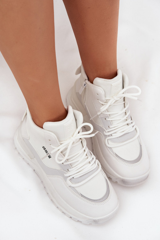 sportiniai bateliai Moteriškas su platforma Big Star SS274510 baltos spalvos