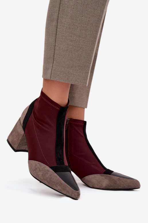 Moteriški aulinukai Ant didžiulio ašigalio Į Pilį bordo spalvos Delvane Moteriški aulinukai Ant didžiulio ašigalio Į Pilį bordo spalvos Delvane