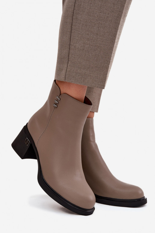 Oda pašiltinti Moteriški aulinukai Klocke Vinceza 91159 smėlio spalvos